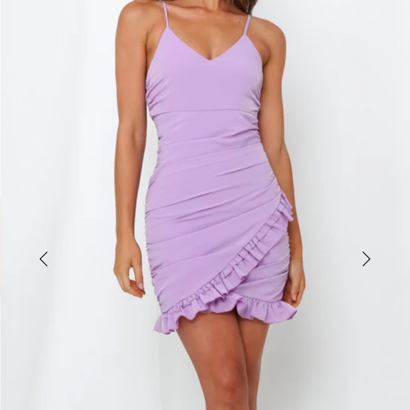 Elegant Purple Women's Dress - Picture 4 of 5